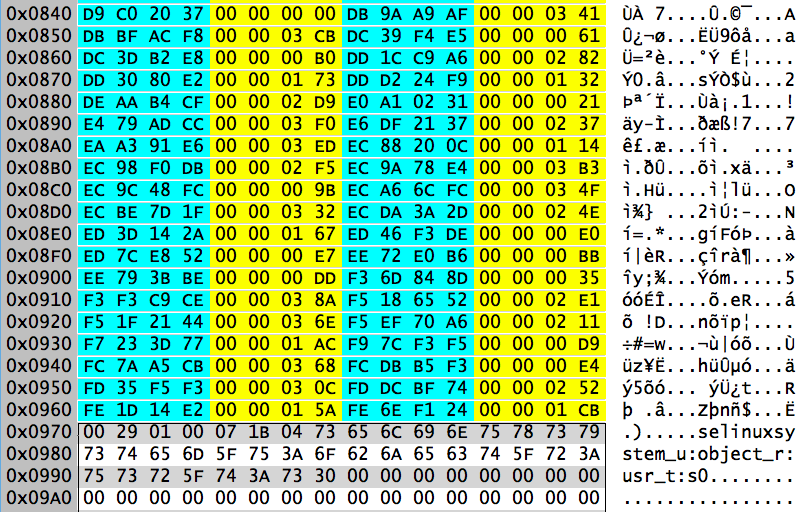 Extent Directory Tail block 0x820