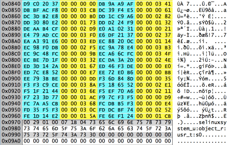 Extent Directory Tail block 0x820